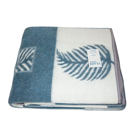 Жаккардовое шерстяное одеяло Vladi Лист 170х210 двуспальное