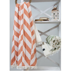 Плед мікроплюш Barine - Fishbone Throw orange 125*170