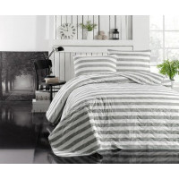 Покривало стьобане з наволочкою Eponj Home - Hook gri сірий 160*220
