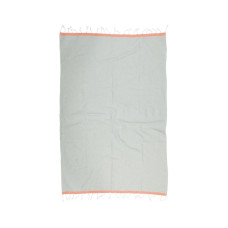 Рушник Barine Pestemal - Basak 95*165 Light Grey-Orange сірий-помаранчевий