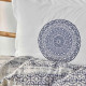 Комплект постільної білизни Karaca Home - Calipso indigo індиго pike jacquard 200*220 євро