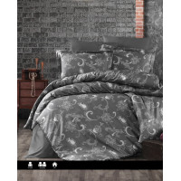 Постільна білизна First Choice сатин - Carmina anthracite євро