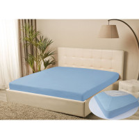 Простирадло трикотажне на резинці Iris Home - Голубий 160*200+25