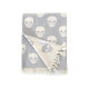 Рушник Lotus Home Pestemal - Skull 90*160 grey сірий оптом