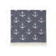 Рушник Lotus Home Pestemal — Anchor 90*160 navy синій