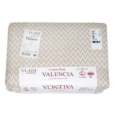 Плед бавовняний Vladi - Валенсія №1 Antonio біло-пісочний 200*220 євро