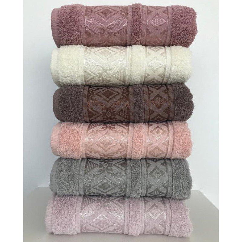 Набір рушників Cestepe VIP Cotton - Falfa 50*90 (6 шт) Набір рушників Cestepe VIP Cotton - Falfa 50*90 (6 шт)