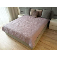 Покривало Decorator двостороннє - Листя лаванда/світло-сірий 210x215 Покривало Decorator двостороннє - Листя лаванда/світло-сірий 210x215