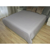 Покривало Decorator двостороннє - Ромб сіро/м'ятний 240x215