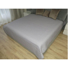 Покривало Decorator двостороннє - Ромб сіро/м'ятний 240x215