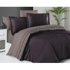 Постільна білизна First Choice сатин Dark Deluxe - Serenity purple-lilac євро