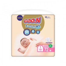 Підгузки Goo.N Premium Soft для новонароджених (SS, до 5 кг, 72 шт)