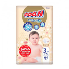 Підгузки Goo.N Premium Soft для дітей (М, 5-9 кг, 64 шт)