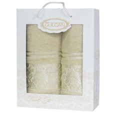 Набір рушників Gulcan Cotton — Frower Ornament Sand 50*90+70*140