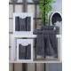 Набір рушників Gulcan Cotton — Ornament Dark Grey 50*90 (2 шт.)+70*140 (1 шт.)