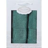 Набір рушників Gulcan Cotton — Ornament Green 50*90+70*140