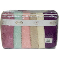 Набір рушників Gulcan Cotton Жакард Lux — Lilyum 50*90 (6 шт.)