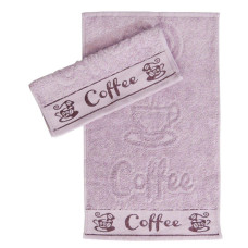 Рушник Parisa Home - J-194 coffee ліловий 30*50