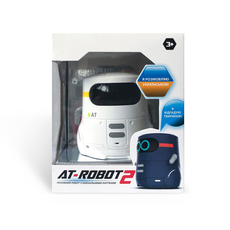 Розумний робот з сенсорним керуванням та навчальними картками - AT-ROBOT 2 (білий) Розумний робот з сенсорним керуванням та навчальними картками - AT-ROBOT 2 (білий)