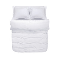 Постільна білизна сатин Lotus Home — White Collection Stripe білий євро