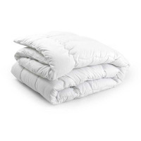 Набір ковдра з подушкою Руно - Warm Silver тепла біла полуторна 140x205+50x70 см 400 г/м2 (22622)