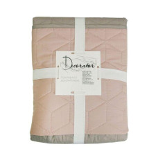 Покривало Decorator двостороннє — Куб рожевий/світло-сірий 240x215