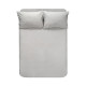 Простирадло з наволочками Lotus Home Washed Cotton — Light antracite 270*270