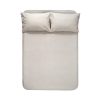 Простирадло з наволочками Lotus Home Washed Cotton — Kahve-bej 260*280