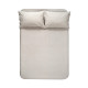 Простирадло з наволочками Lotus Home Washed Cotton — Kahve-bej 260*280