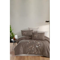 Постільна білизна First Choice ранфорс — Hardy Brown євро
