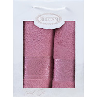 Набір рушників Gulcan Cotton — Ornament Pudra 50*90+70*140