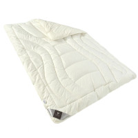 Ковдра IDEIA — Wool Premium вовняна тепла молочна 140x210 полуторна (400 г/м2)