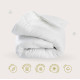 Набір ковдра дитяча з подушкою IDEIA Papaella — Comfort 100x135 + 40х60 білий