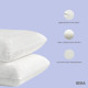 Подушка ортопедична IDEIA - Memory Foam 59х43х12 з ефектом пам'яті та наволочкою на блискавці біла