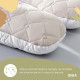 Подушка довга IDEIA 140х75х20 - П-подібна для сну та відпочинку стьобана з наволочкою на блискавці св.сірий/білий