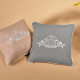 Подушка декоративна IDEIA 45х45 - Royal з вишивкою сіра