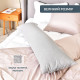 Подушка довга IDEIA 40x140 - Nordic Comfort Plus для сну та відпочинку з блискавкою та наволочкою сіра