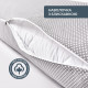 Подушка довга IDEIA 40x140 - Nordic Comfort Plus для сну та відпочинку з блискавкою та наволочкою сіра