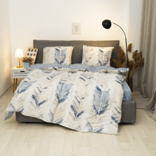 Постільна білизна Isleep Viluta ранфорс з простирадлом на гумці (160*200) - 24292 двоспальна