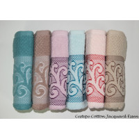 Набір рушників Cestepe Cotton Delux Жакард - Essen 70*140 (6 шт.)