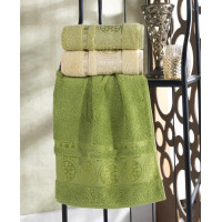 Набір рушників Cestepe MicroCotton Delux Premium - Orient салатовий 50*90 (3 шт.)
