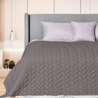 Покривало IDEIA - Warmis Sei Design двостороннє сірий/бежевий 220*240 Покривало IDEIA - Warmis Sei Design двостороннє сірий/бежевий 220*240