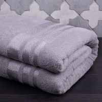 Простирадло махрове Aisha - Ai-home світло-сірий 150*200