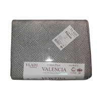 Плед бавовняний Vladi - Валенсія №3 Parquet біло-дим 200*220 євро