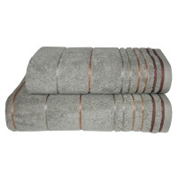 Рушник Parisa Home Stripe Cotton - D-272 сірий 70*140 (600 г/м2)