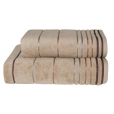 Рушник Parisa Home Stripe Cotton - D-272 бежевий 70*140 (600 г/м2)