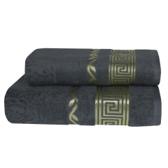 Рушник Parisa — J-022 Caesar темно-сірий 70*140 (430 г/м2)