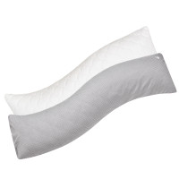 Подушка довга IDEIA 40x130 - S-Form з наволочкою для сну та відпочинку біла (08-73959)