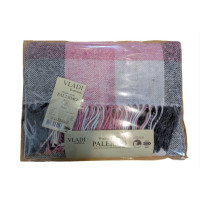 Плед вовняний Vladi - Палермо №8 Pictor біло-рожево-світ.антрацит 140*200 полуторний