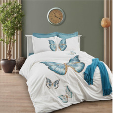 Постільна білизна Dantela Vita сатин з вишивкою — Mariposa євро